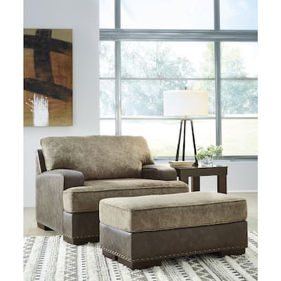 Signature Design by Ashley Alesbury Brown 2-Piece Upholstery Package - 49" W x 44" D x 40" H