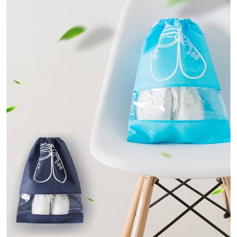 8 Drawstring Travel Shoe Bags DustProof Storage Organizer Set On