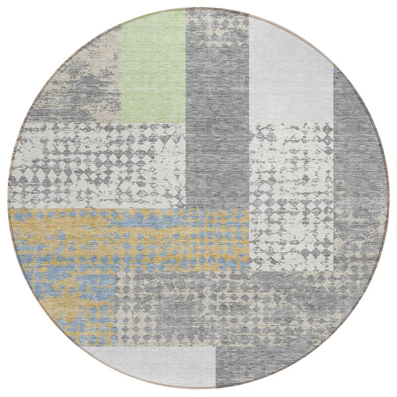 HomeRoots Geometric Transitional Rectangle Outdoor Rug