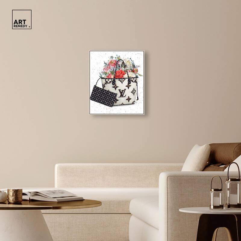 Floral Summer Bag Canvas by Art Remedy
