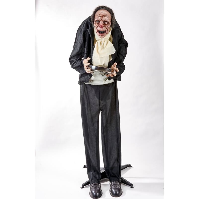 60" Standing Halloween Animated Butler