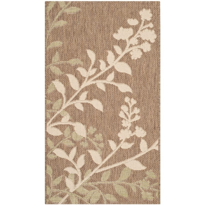 SAFAVIEH Courtyard Luann Botanical Indoor/ Outdoor Waterproof Patio Backyard Rug