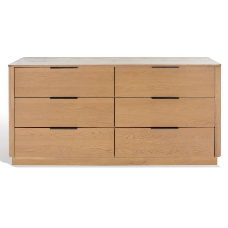 SAFAVIEH Couture Oliviera 6 Drawer Wood Dresser - Natural