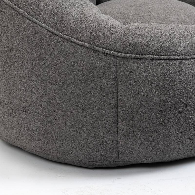 Compressed Foam Bean Bag Chair with Footrest - Plush Lounger for Modern Living Spaces