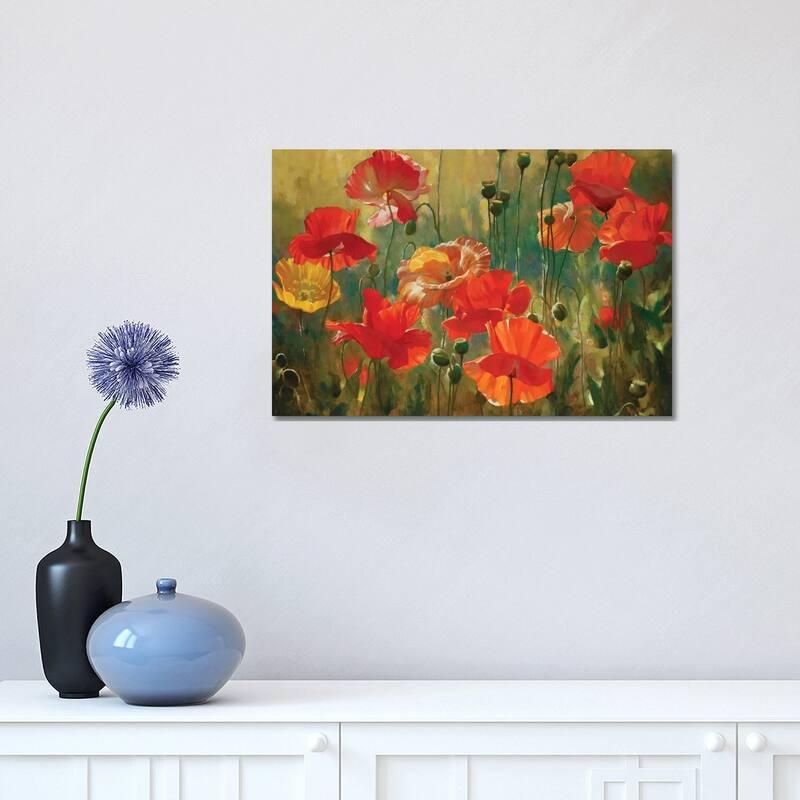 iCanvas "Poppy Fields" by Emma Styles Canvas Print - 12x18x1.5
