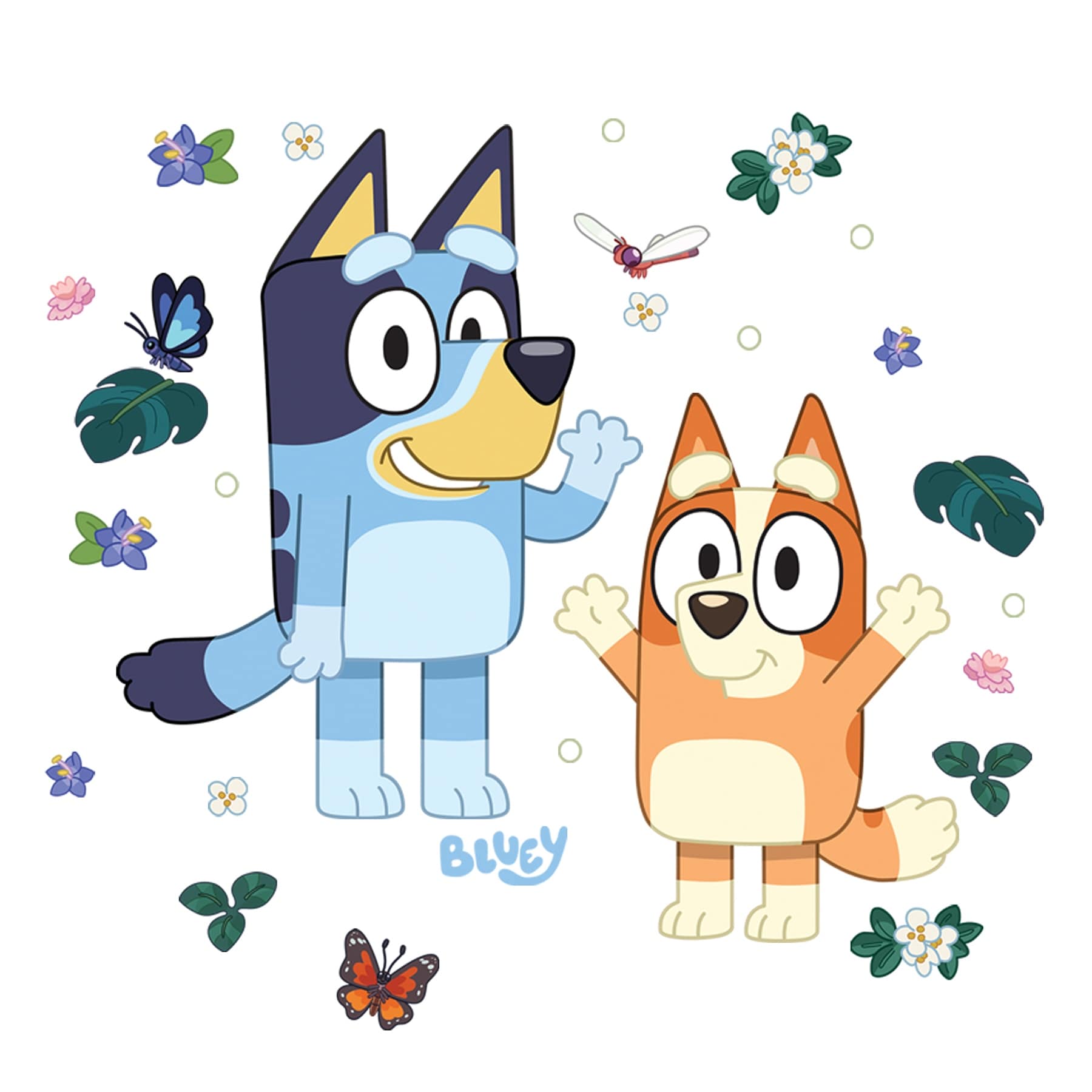 RoomMates Bluey and Bingo Character Blue Wall Decals