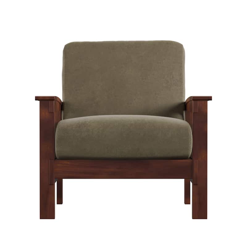 Hills Mission-Style Oak Accent Chair by iNSPIRE Q Classic