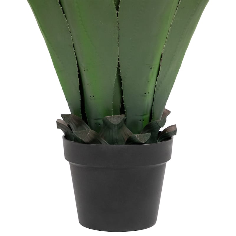Artificial Green Agave Americana Succulent Potted Plant 26"