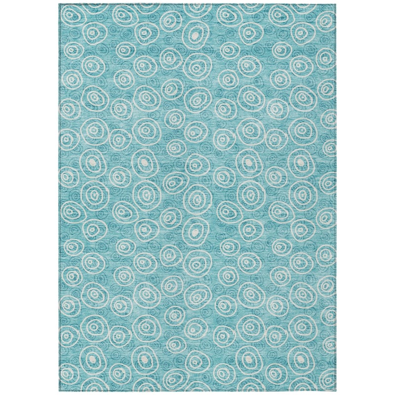 HomeRoots Geometric Transitional Rectangle Outdoor Rug