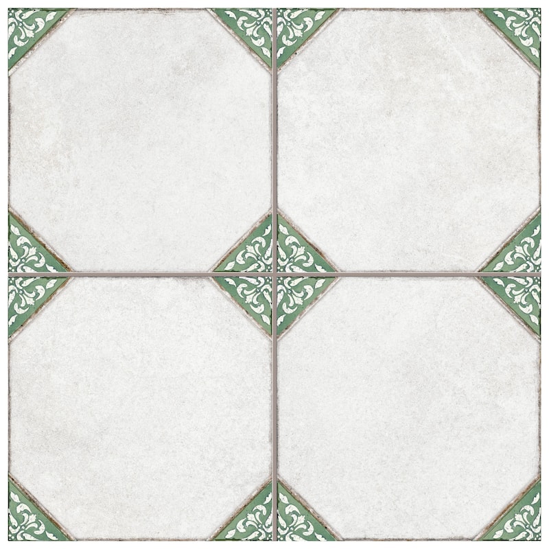 Merola Tile Englishtown Garden 12-7/8" x 12-7/8" Porcelain Floor and Wall Tile