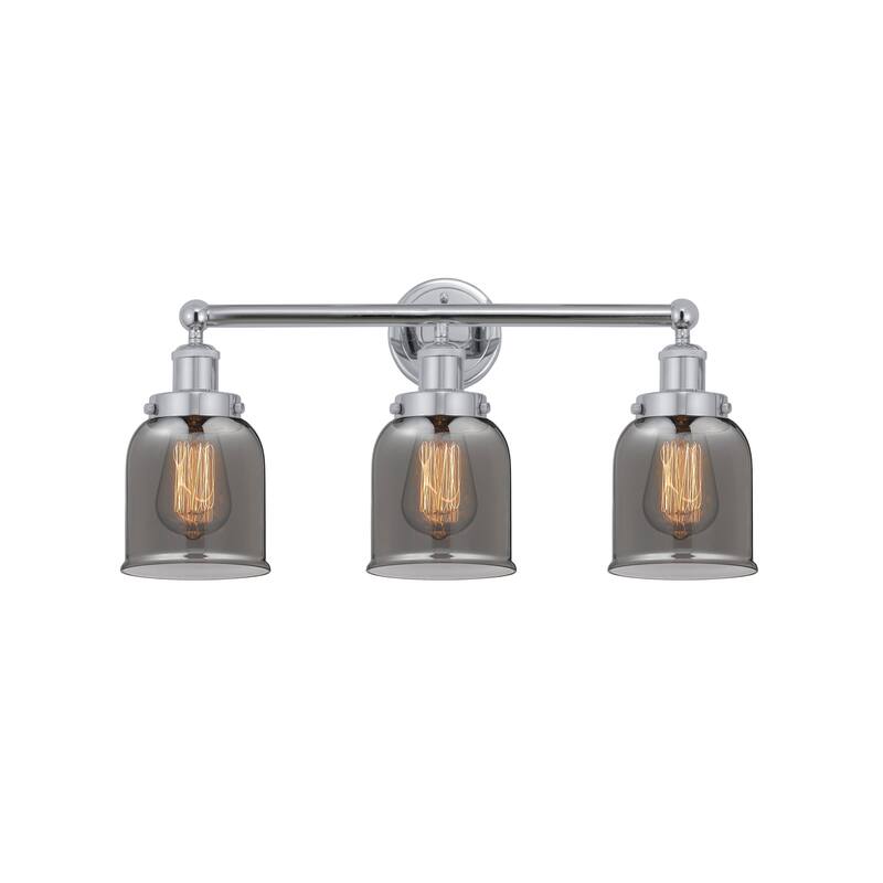 Innovations Lighting 616-3W-10-25 Bell Vanity Bell 3 Light 25" Wide - Polished Chrome / Plated Smoke