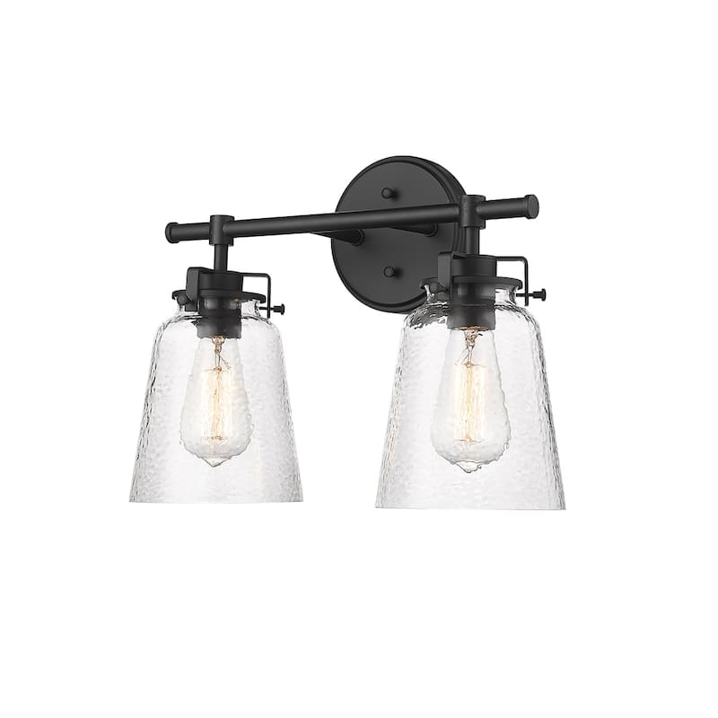 Millennium Lighting Amberose Vanity Light with Hammered Glass Shades