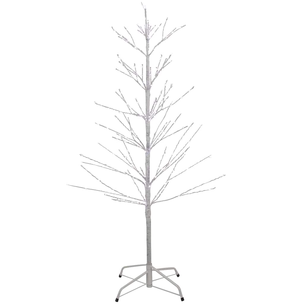 4' LED Lighted White Birch Christmas Twig Tree - Pure White Lights