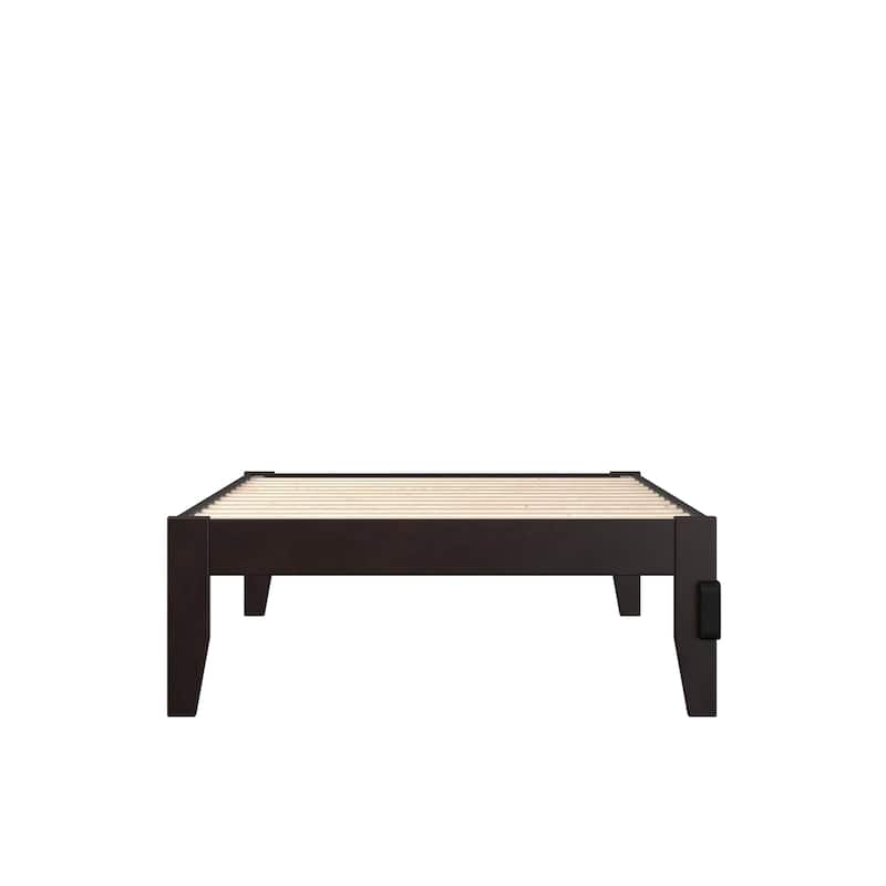 Twin Bed Espresso Finish - HomeStock Simple Modern Bedroom Furniture