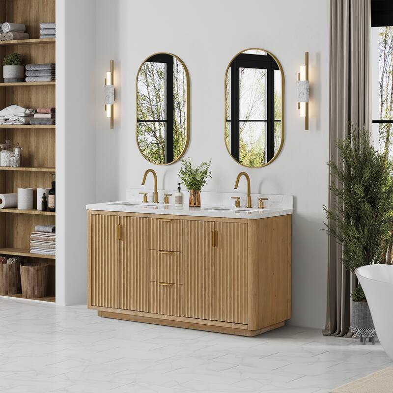 Cadiz Bath Vanity with Composite Stone Top and Mirror