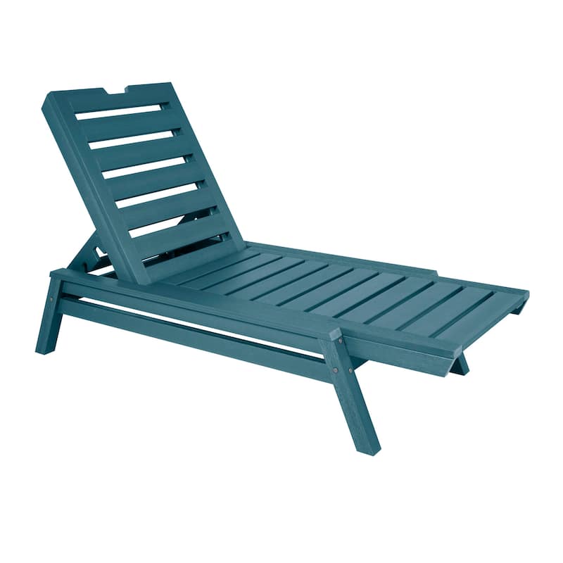 HIGHWOOD Crestone Stackable Commerical Chaise Lounge - Nantucket Blue