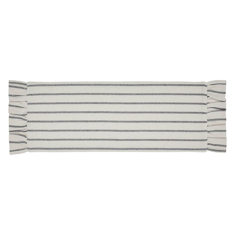 Kaila Ticking Stripe Ruffled Runner 12x36