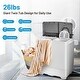 preview thumbnail 10 of 18, Costway 26lbs Portable Semi-automatic Washing Machine W/Built-in Drain - See Details