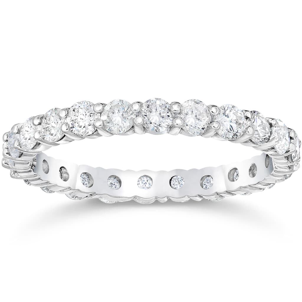 Bliss Diamond 1 1/2 Ct Diamond Eternity Wedding Ring White Gold