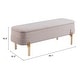 preview thumbnail 7 of 6, Lebreton Storage Bench Oatmeal Beige