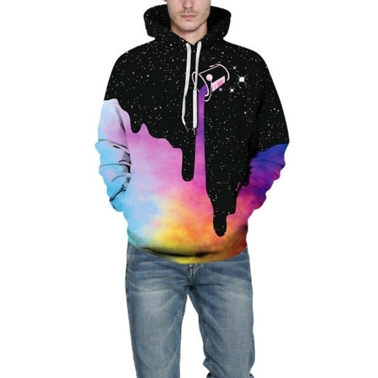 Guys 3d milk print hooded sweatshirt clearance