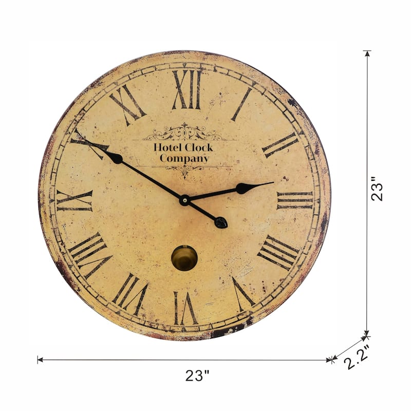Modern D23x2.2" Wall Clock - Beige