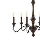 preview thumbnail 6 of 9, Sofia 25" 6-Light Midcentury Farmhouse Iron LED Chandelier, Wood Finished/Oil Rubbed Bronze by JONATHAN Y