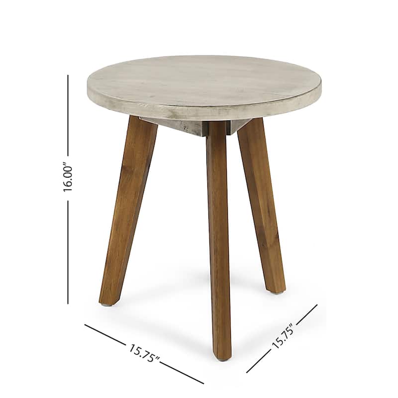 Christopher Knight Home Marina Outdoor Farmhouse Acacia Wood Side Table