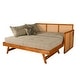 preview thumbnail 23 of 24, Somette Abaco Daybed with Pop-Up in Honey Includes Mattresses Canton Gray