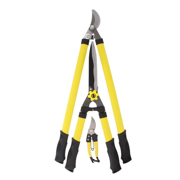 H.B. Smith LG2003 3-Piece Pruner Set with Bypass Lopper, Hedge Shears and Bypass Pruner