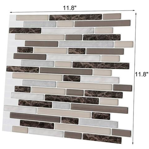 Art3d 10-Piece Stick on Backsplash Tile for Kitchen, 12" x 12" Vinyl Decorative Tiles