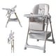 preview thumbnail 21 of 27, Portable Adjustable Baby High Chair, Infant Feeding Seat with Safety Belt, Silent Lockable Wheels & Easy-Clean, 0-6 Years