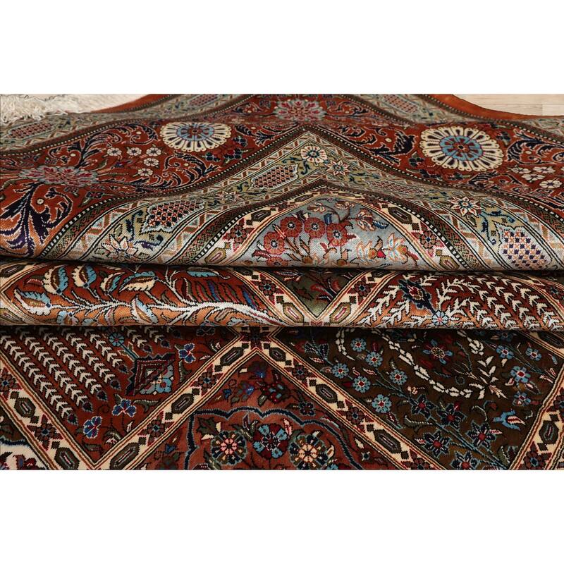 7x10 Hand Knotted Caramel Qum All Silk Traditional 600 KPSI Rug - 7' x 10'