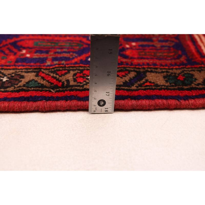 ECARPETGALLERY Hand-knotted Andelz Red Wool Rug - 4'5 x 6'7