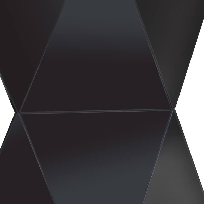 StyleCraft Prism Hourglass Glass Side Table