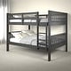 preview thumbnail 1 of 4, Full over Full Mission Dark Grey Bunk Bed Standalone Bunk