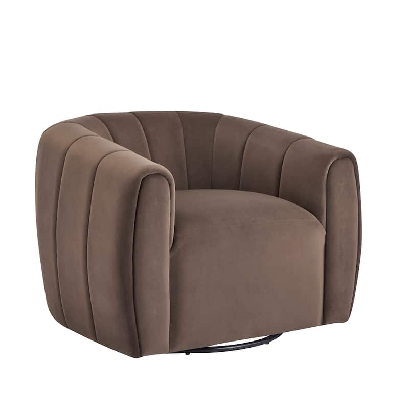 Monroe Indoor Modern Swivel Club Chair by Christopher Knight Home