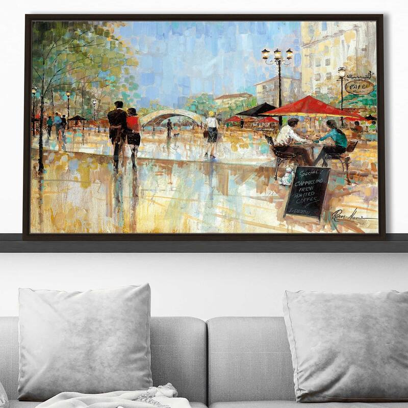 "Riverwalk Charm" by Ruane Manning Print on Floating Canvas