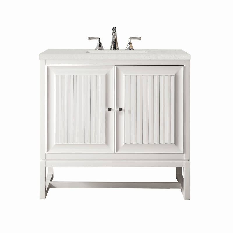 James Martin Vanities E645-V36-3LDL Athens 36" Single Basin Poplar - Glossy White - Painted