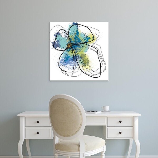 Shop Easy Art Prints Jan Weiss's 'Azure Petals I' Premium Canvas Art ...