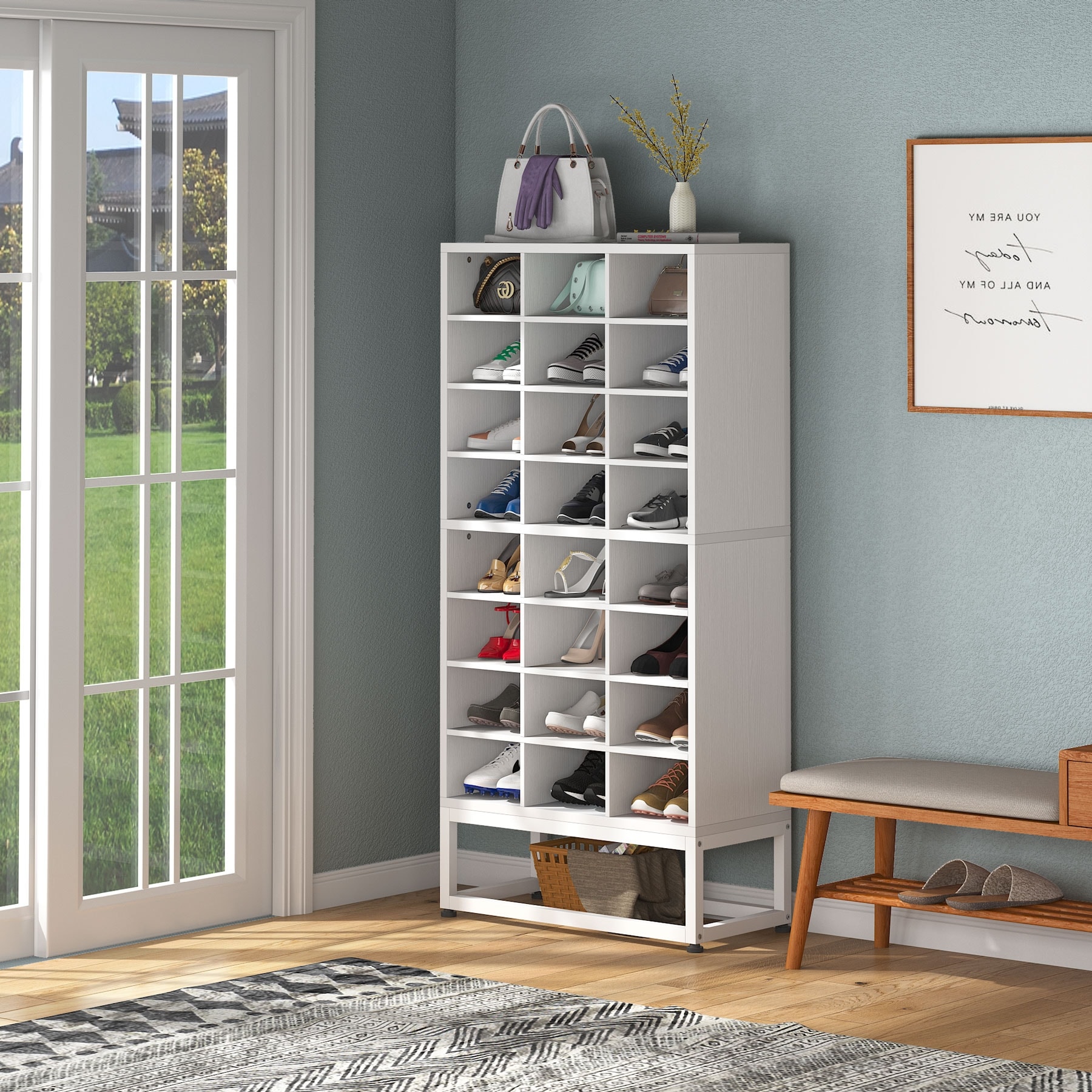 https://ak1.ostkcdn.com/images/products/is/images/direct/2530a9057971b0a0bc1797e158f7068cad47b232/24-Pair-Shoe-Storage-Cabinet-Adjustable-Shoe-Rack-Organizers%2C-8-Tier-White-Cube-Storage-Bookcase.jpg