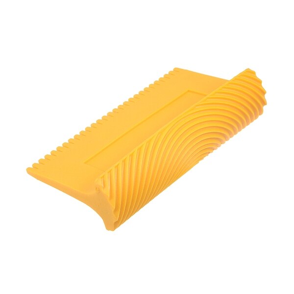 Wood Grain Tool 5" Rubber Graining Pattern Stamp Scraper Wall Decoration Yellow