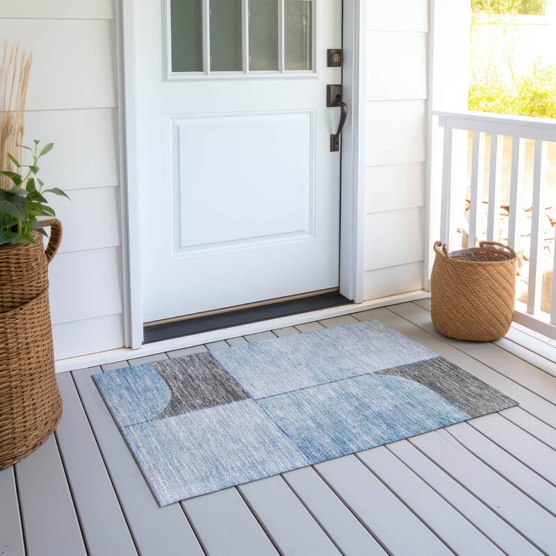 Machine Washable Indoor/ Outdoor Chantille Simple Modern Rug