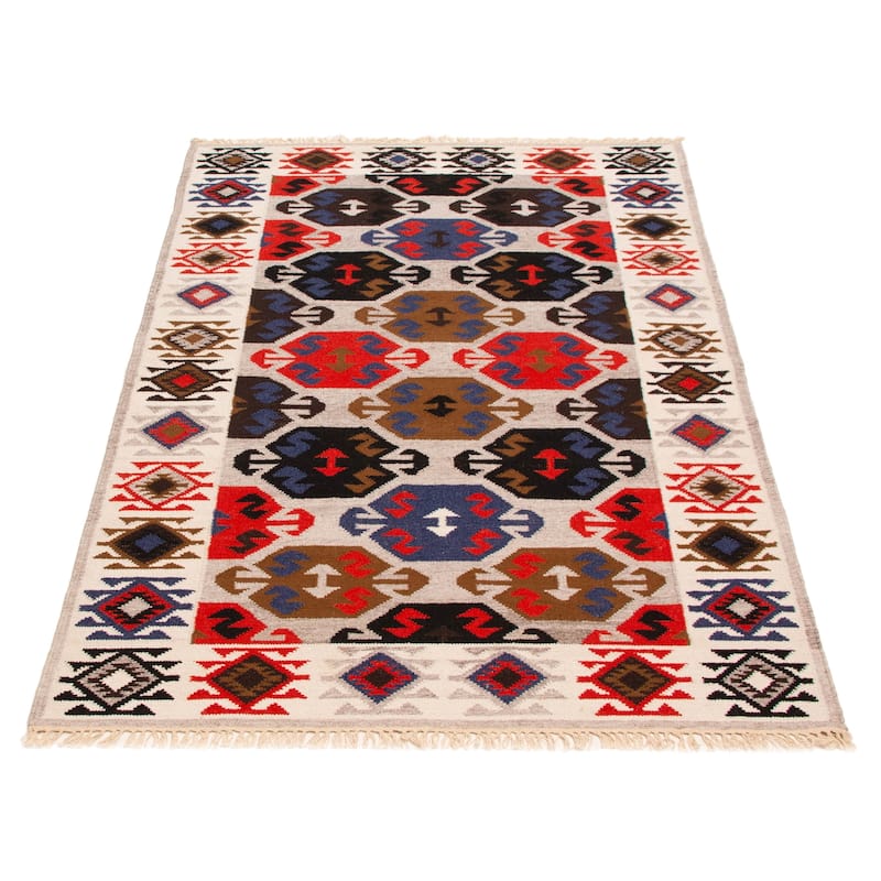 Ankara Grey Kilim 5'2" x 8'0" - 5'2 x 8'0