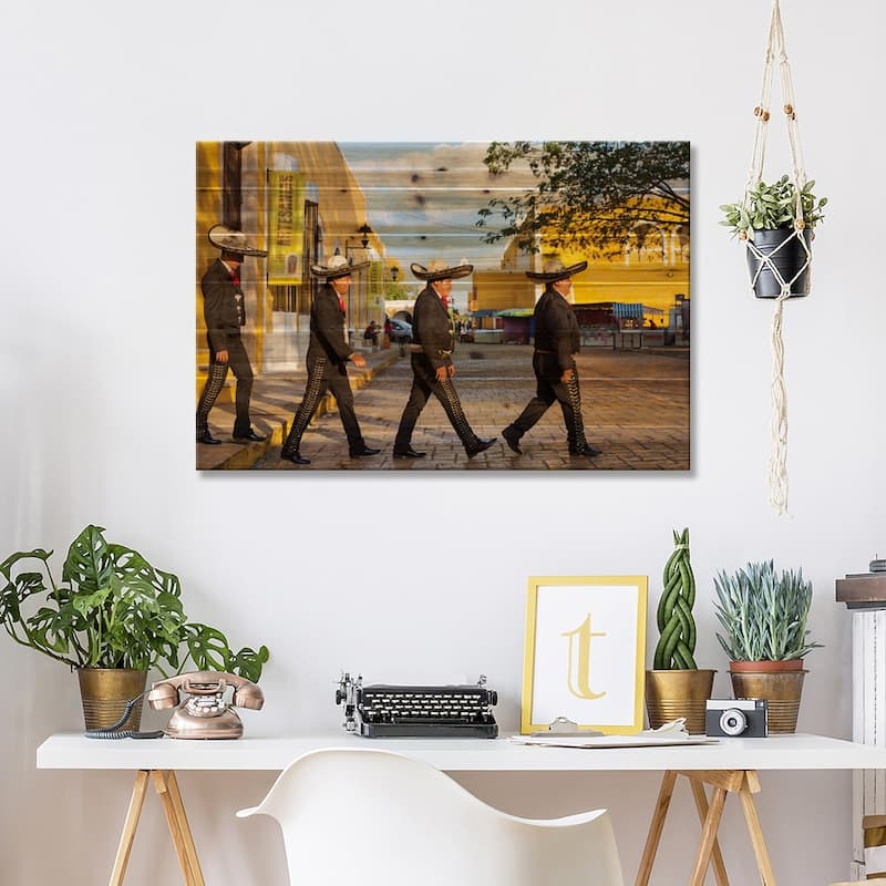 Mariachi In Mexico III Print On Wood by Matteo Colombo - Multi-Color