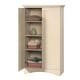 preview thumbnail 2 of 0, Louver 2-Door Storage Cabinet Bed Bath Armoire Wardrobe in Antique White - 61" H x 35.5" W x 16.75" D