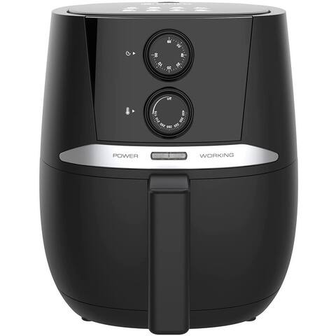 LITIFO Air Fryer, 4.5 QT Air Fryers Oven Oilless Cooker with Rotary Button Home Kitchen 1400-watt Temperature Control, Black