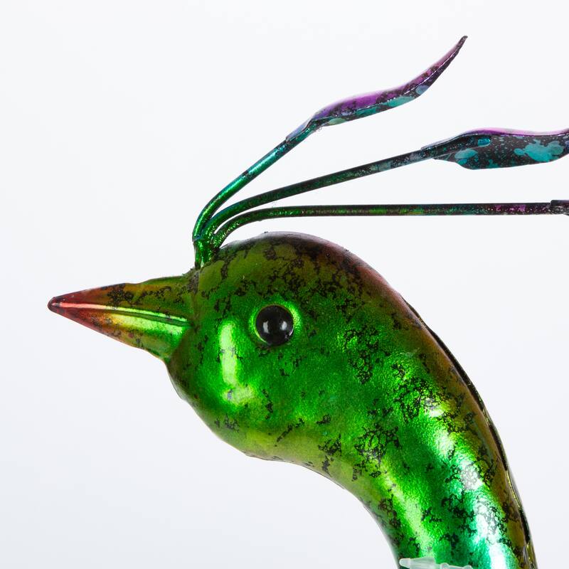 35 in. Metal Peacock Figurine