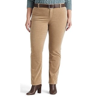Ralph Lauren Women's Corduroy Mid Rise Straight Pant Brown Size 8