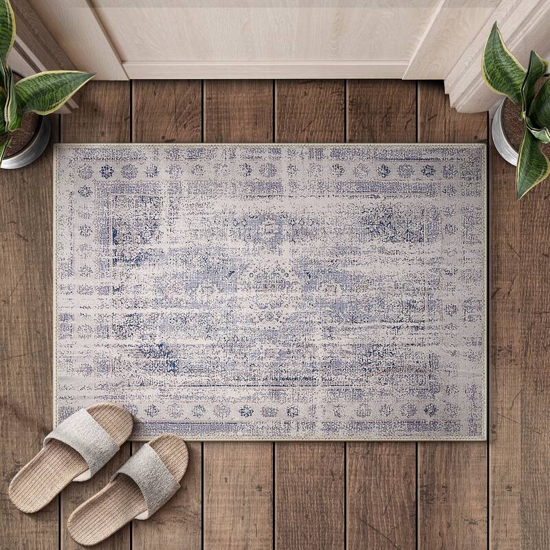 Sorbus Welcome Mat Rug for Entryway - 2 ft x 3 ft - Border